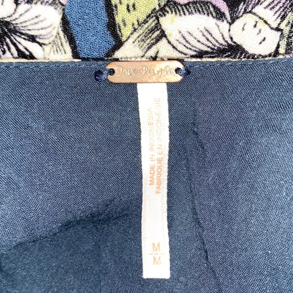 NWOT FREE PEOPLE Dear You Teal Green Floral Mini Dress Size Medium - Picture 3 of 14